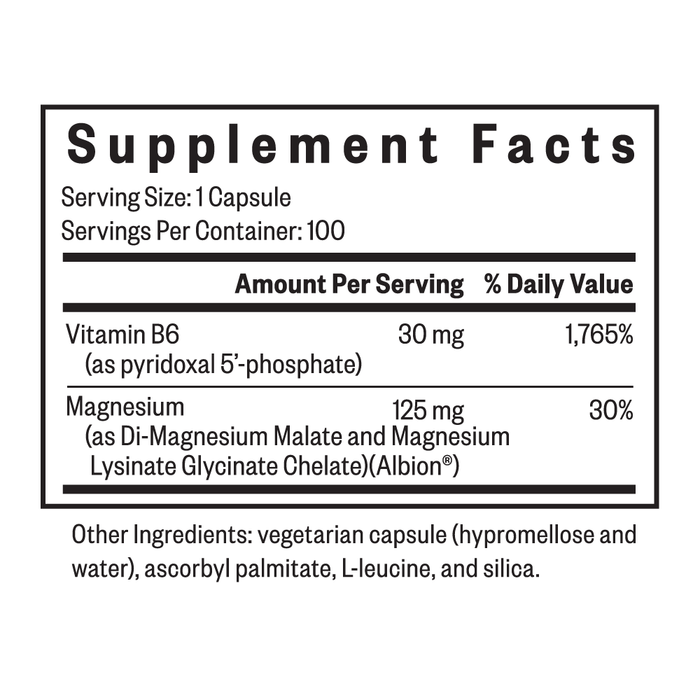 Magnesium Plus Supplement facts 