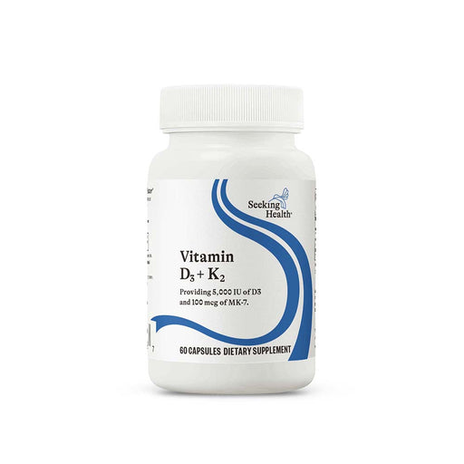 Vitamin D3 + K2 front of bottle 