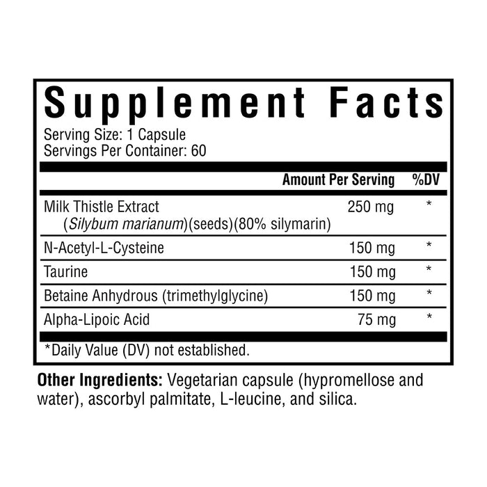 Liver Nutrients Supplement Facts